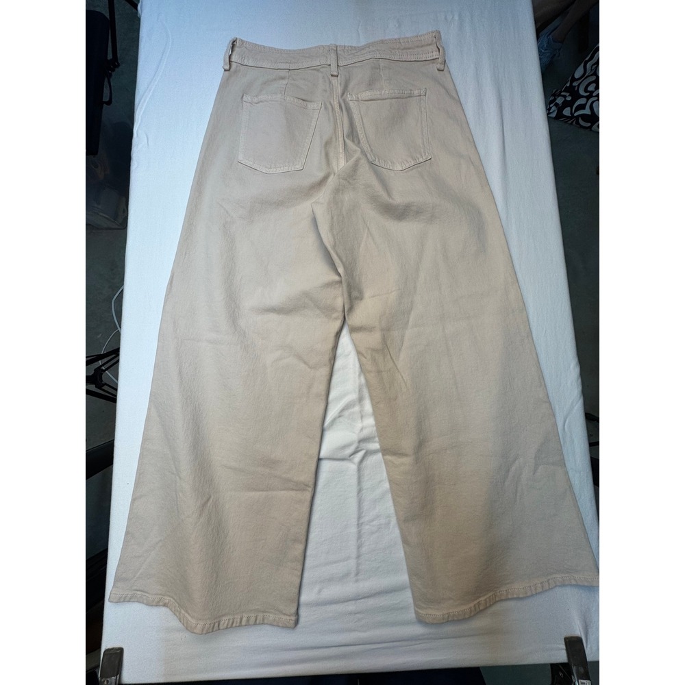 Universal Thread Sailor Wide Leg Pants Tan Beige Women Size 12 High Rise Cotton - Picture 6 of 11